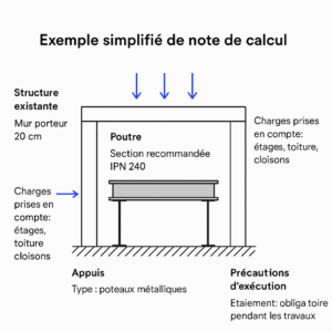 Exemple simplifié de note de calcul